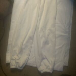White tight waist sweatpants